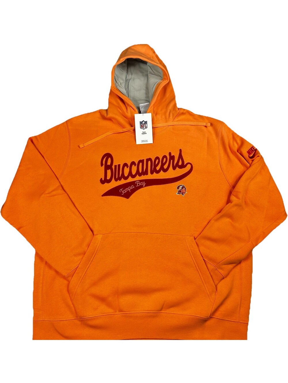 NEW Nike Tampa Bay Buccaneers Rewind Hoodie Mens M Orange Embroidered Sweatshirt